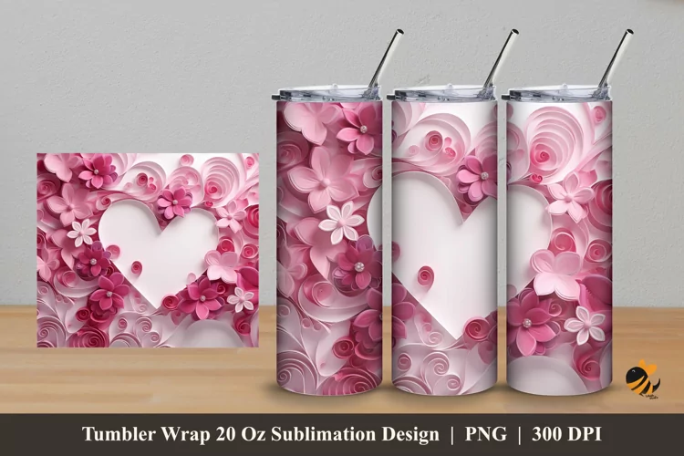 Love Sign Tumbler Wrap Sublimation Design 5