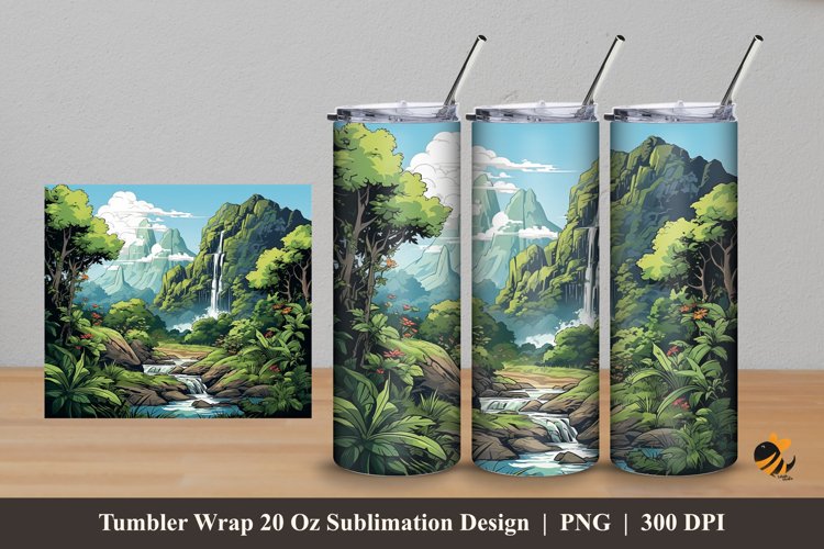 Wonder of Nature Tumbler Wrap Sublimation Design 5