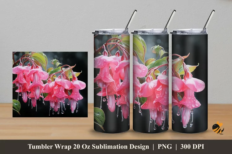Splash Clear Tumbler Wrap Sublimation Design 5