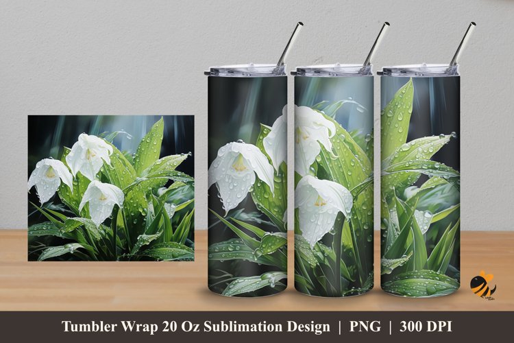 Brecele Plant Tumbler Wrap Sublimation Design 5