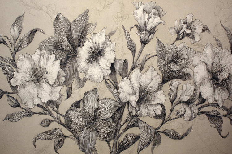 Floral Sketch Background