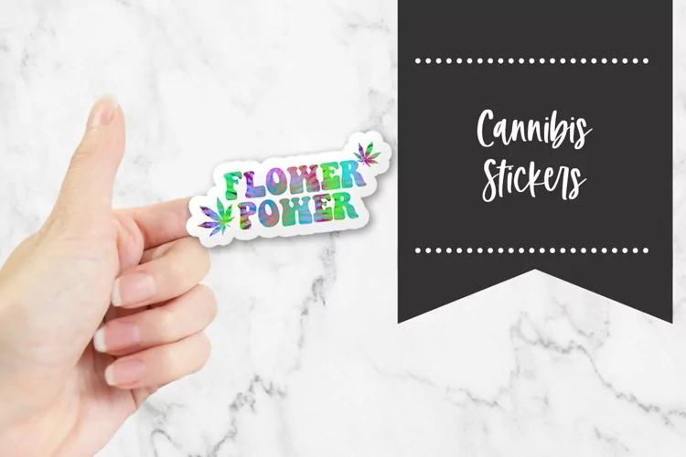 Flower Power Cannibis Stickers