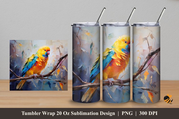 Wild Bird Tumbler Wrap Sublimation Design 5