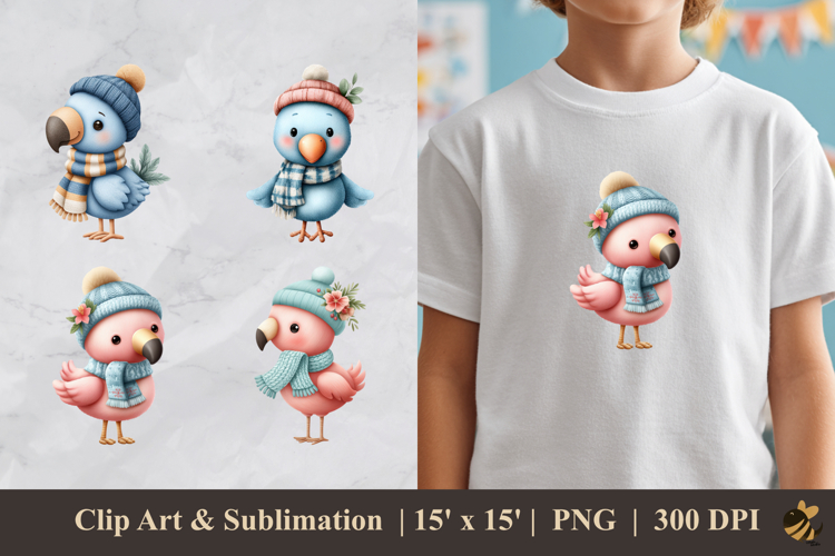 Cute Flamingo Clipart Image 12