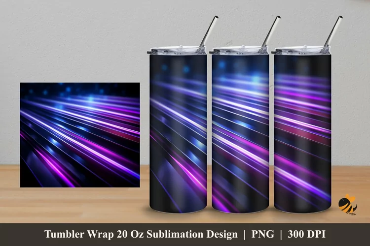 Futuristic Shine Tumbler Wrap Sublimation Design 5