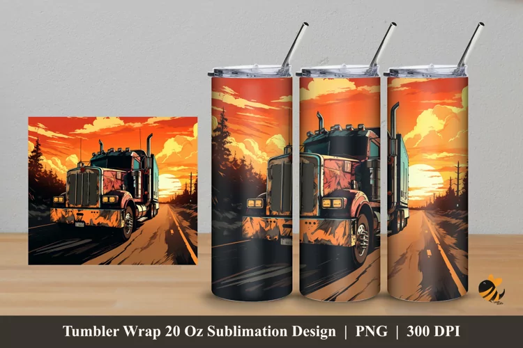 Ilegal Truck Tumbler Wrap Sublimation Design 5