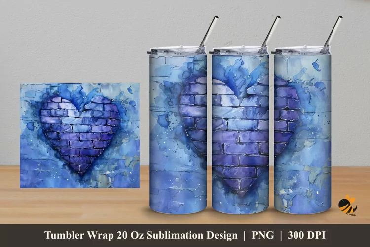 Love Stone Tumbler Wrap Sublimation Design 5