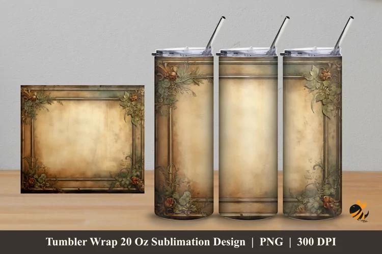 Board Luxury Tumbler Wrap Sublimation Design 5
