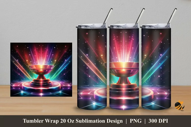 Luxury Trophy Tumbler Wrap Sublimation Design 5