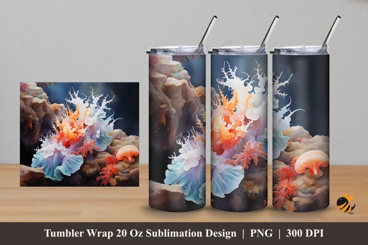 Nudribanch Stone Tumbler Wrap Sublimation Design 5 example image 1
