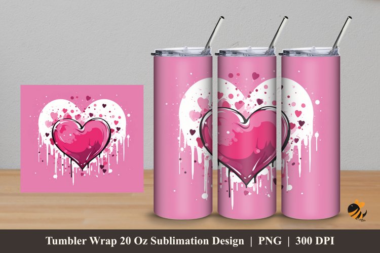 Simple Love Tumbler Wrap Sublimation Design 5