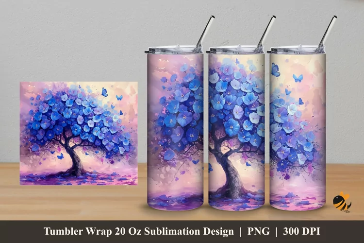 Magic Tree Tumbler Wrap Sublimation Design 5