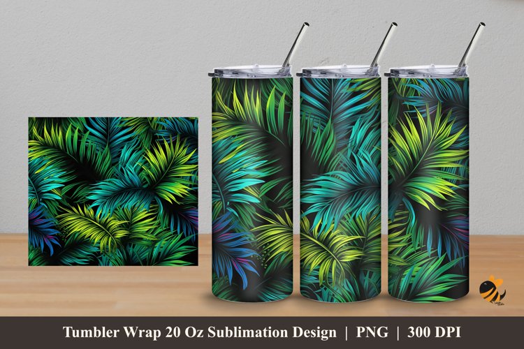 Shiny Plants Tumbler Wrap Sublimation Design 5