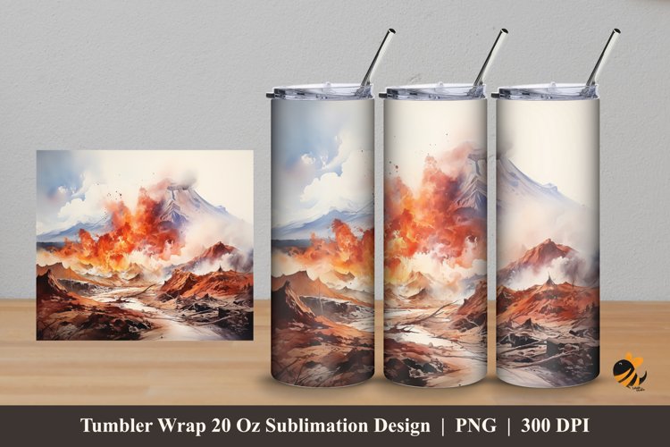Erupting Volcano Wrap Sublimation Design 5
