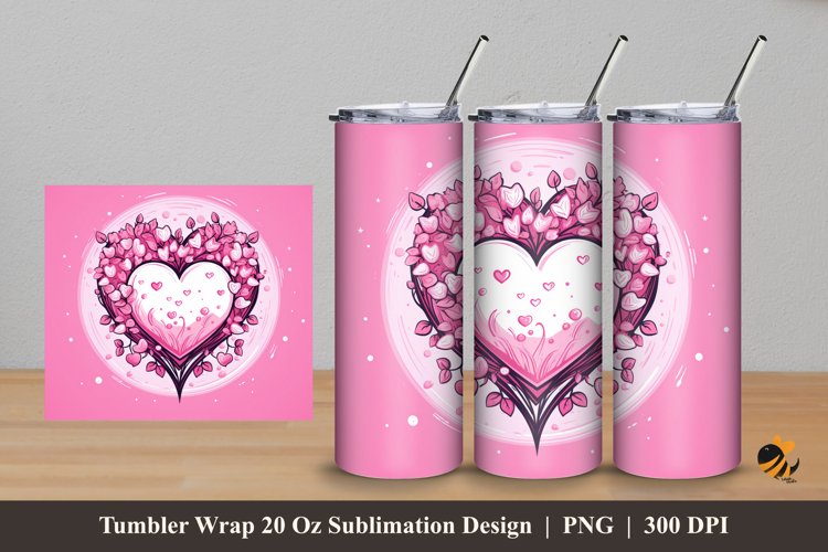 Sweet Love Tumbler Wrap Sublimation Design 5