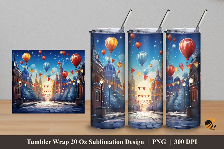 Happy New Year Tumbler Wrap Sublimation Design 5