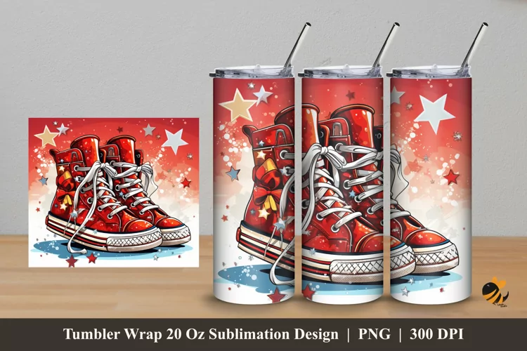 Winter Footwear Tumbler Wrap Sublimation Design 5