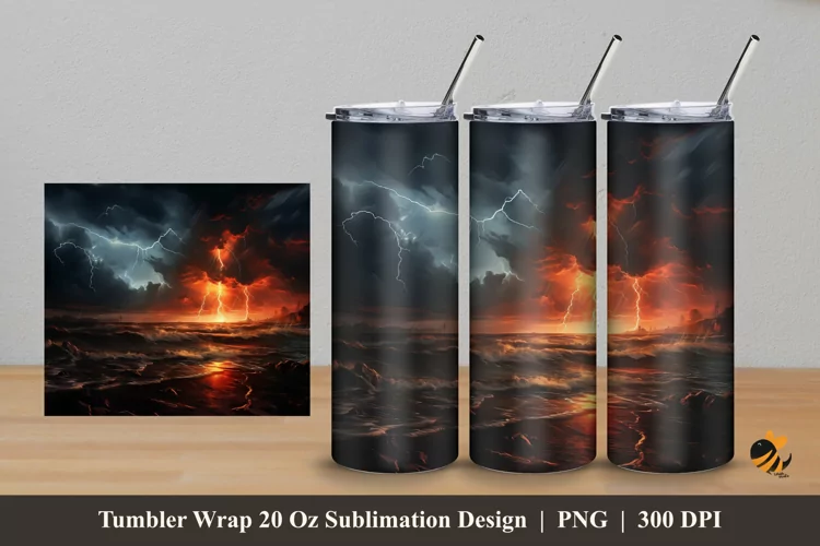 Terrible Rain Tumbler Wrap Sublimation Design 5