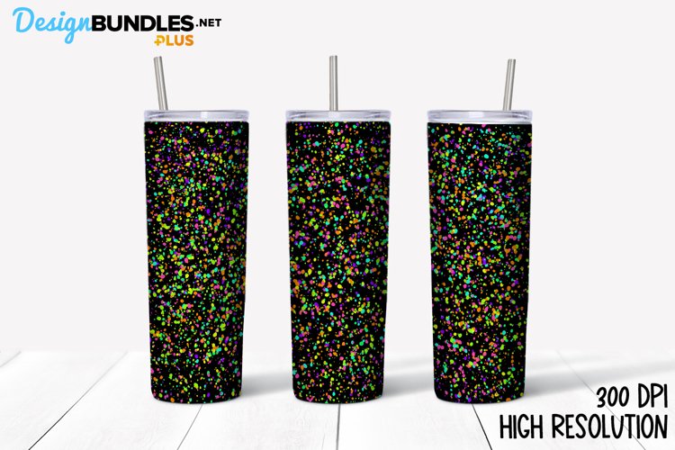 Neon Paint Speckle| Tumbler Sublimation Wrap