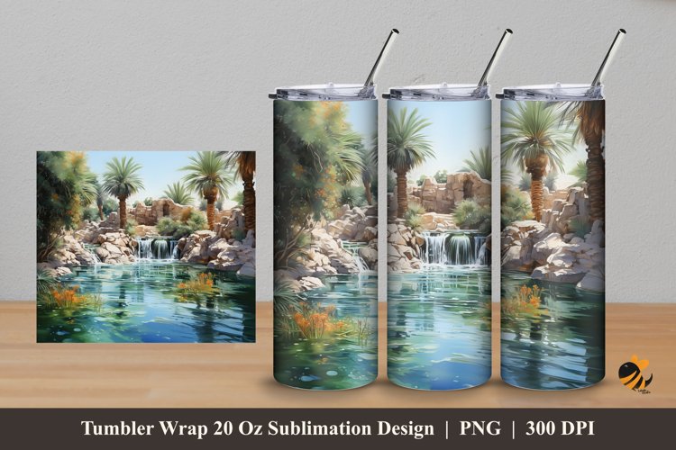 Natural Beauty Tumbler Wrap Sublimation Design 5 example image 1