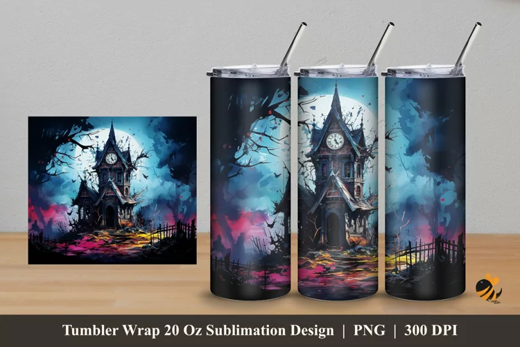 Mystical Tumbler Wrap Sublimation Design 5