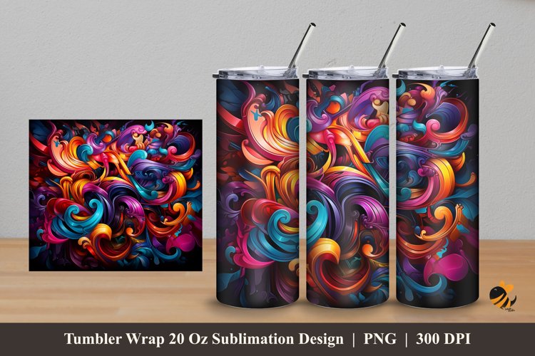 Magic Graffiti Tumbler Wrap Sublimation Design 5