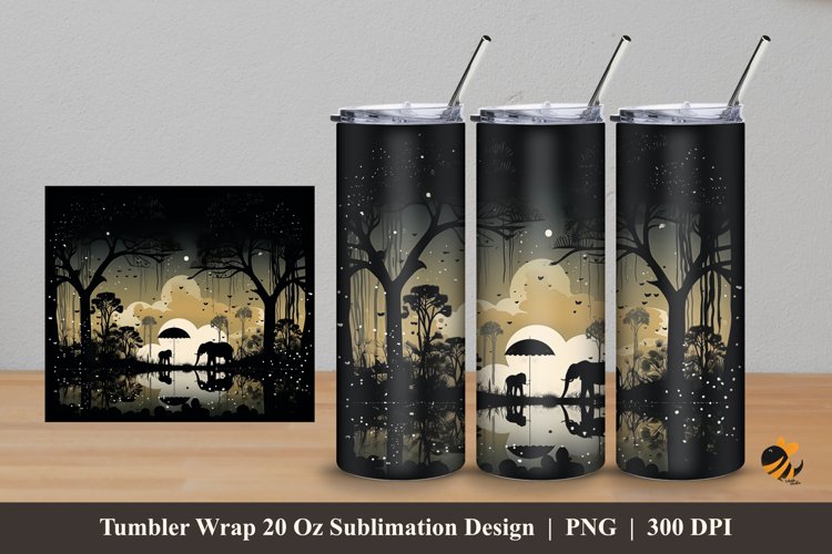 Beautiful Sunlight Tumbler Wrap Sublimation Design 5 example image 1