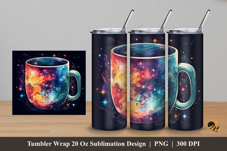 Handdrawn Mug Tumbler Wrap Sublimation Design 5