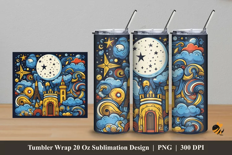 Fairyland Tumbler Wrap Sublimation Design 5