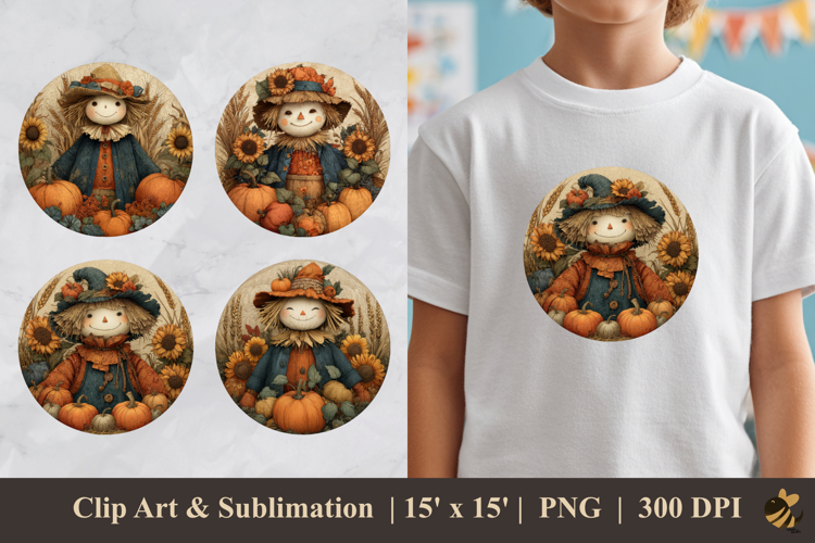 Cute Scarecrow Clipart Image 20