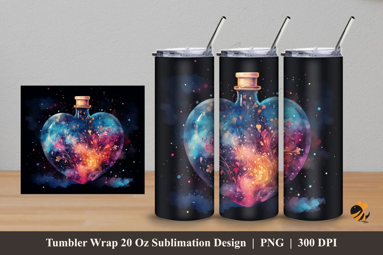 Fantasy Bottle Tumbler Wrap Sublimation Design 5
