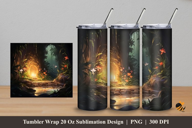 Dim Light Tumbler Wrap Sublimation Design 5