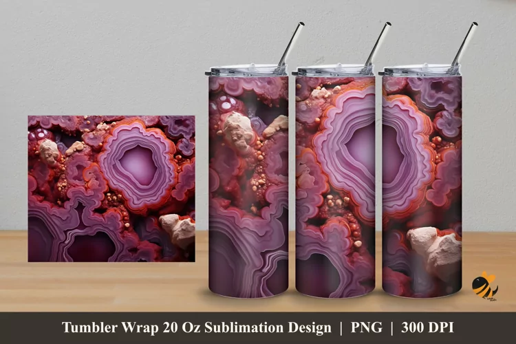 Art Abstract Tumbler Wrap Sublimation Design 5