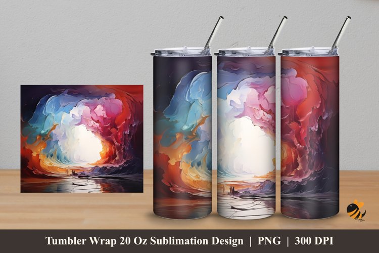 Natural Formation Tumbler Wrap Sublimation Design 5 example image 1