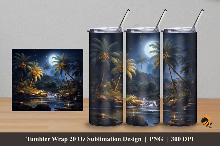 Ancient Nature Tumbler Wrap Sublimation Design 5