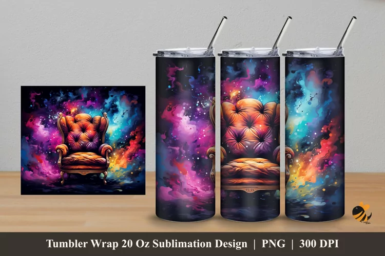 Fantasy Chair Tumbler Wrap Sublimation Design 5