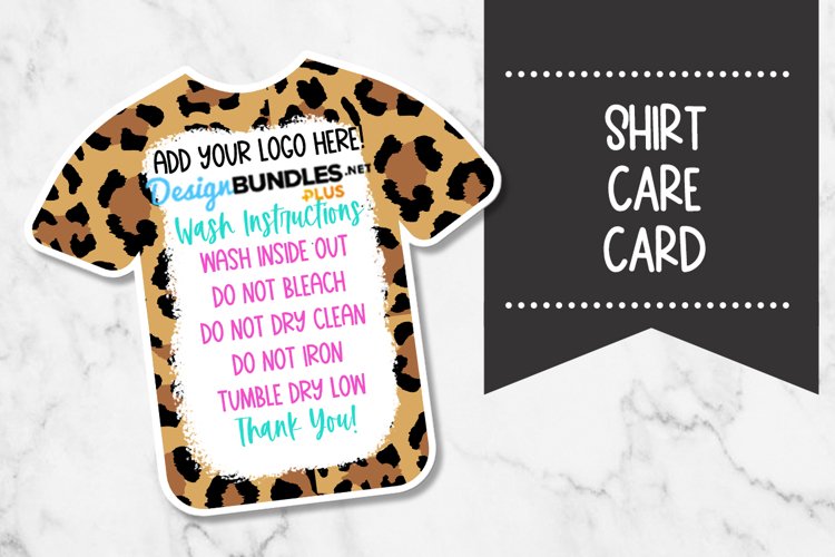 Leopard Shirt Care Card example image 1