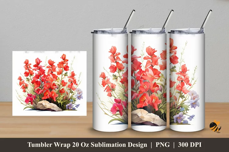 Exotic View Tumbler Wrap Sublimation Design 5