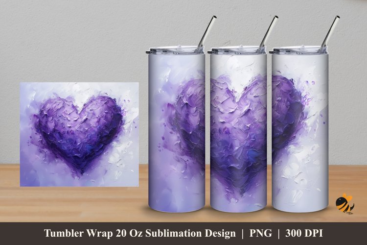 Romantic Story Tumbler Wrap Sublimation Design 5 example image 1