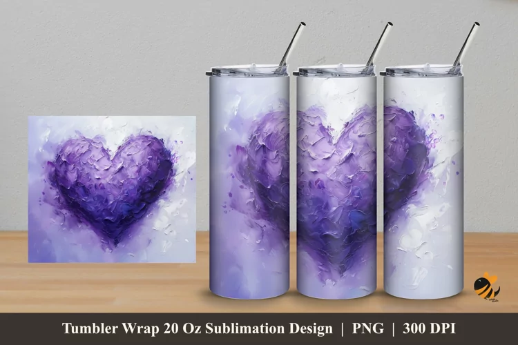 Romantic Story Tumbler Wrap Sublimation Design 5