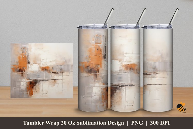Abstract Oil Tumbler Wrap Sublimation Design 5