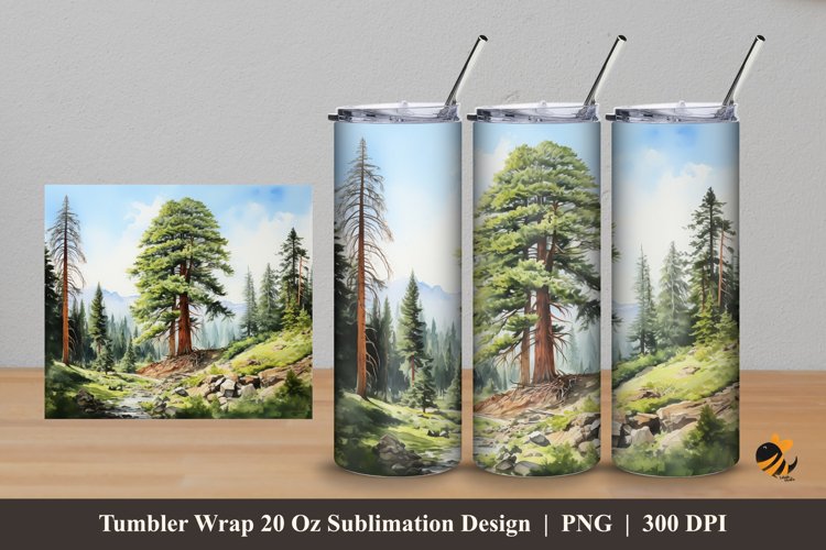 Biggest Tree Tumbler Wrap Sublimation Design 5