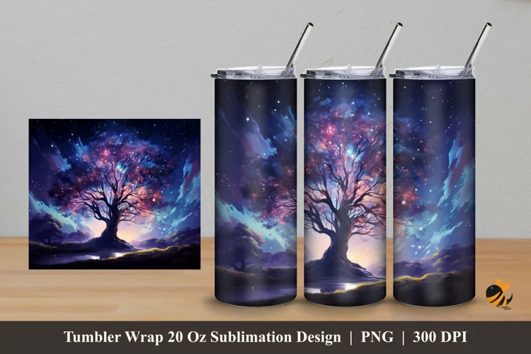 Dream Tree Tumbler Wrap Sublimation Design 5