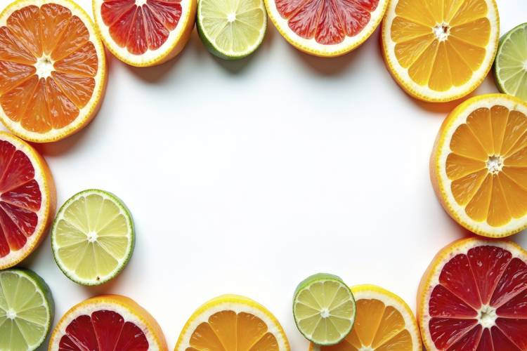 Citrus Fruit Border Background