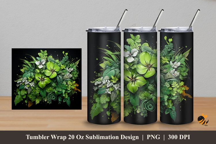 Graffiti Floral Tumbler Wrap Sublimation Design 5