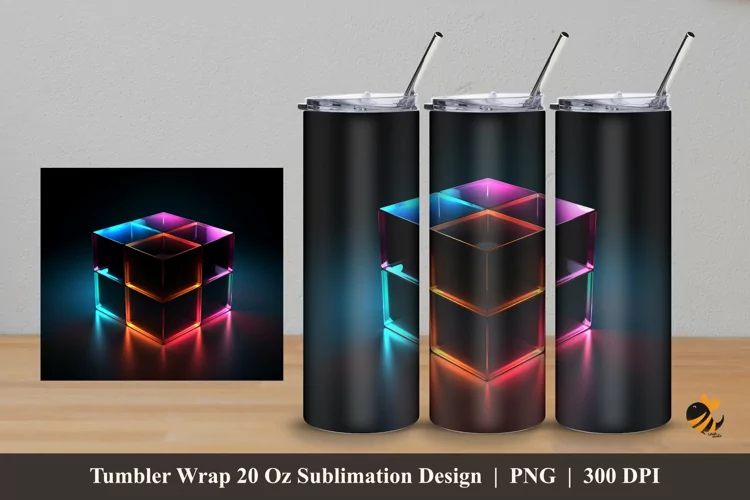 Black Box Tumbler Wrap Sublimation Design 5