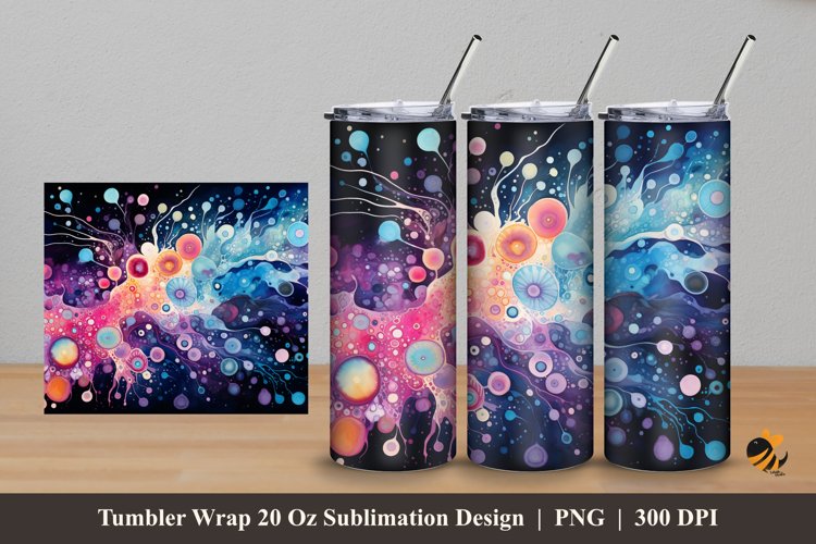 Beauty Mixed Color Tumbler Wrap Sublimation Design 5 example image 1