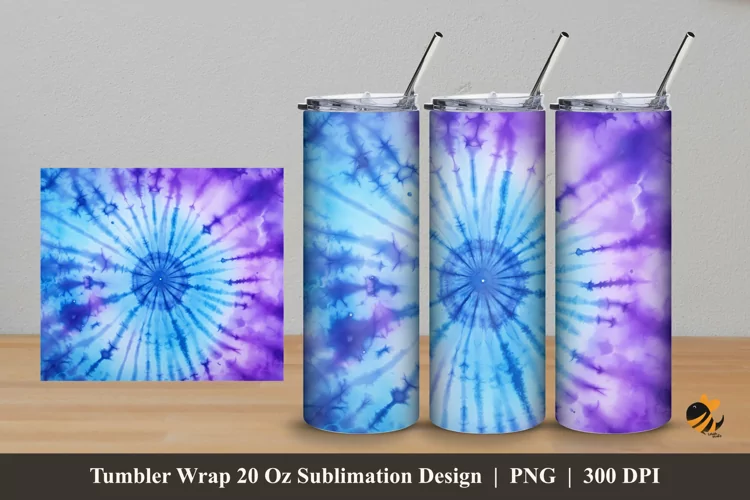 Caribbean Abstract Tumbler Wrap Sublimation Design 5