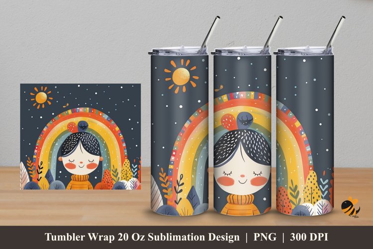 Rainbow Tumbler Wrap Image 9