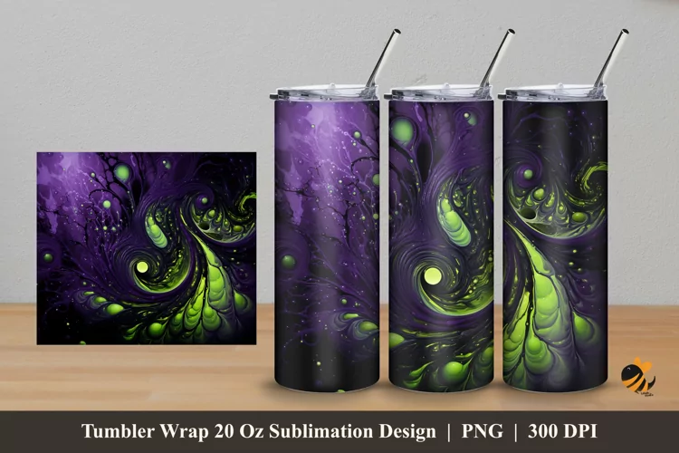 Cool Abstract Custom Tumbler Wrap Sublimation Design 5